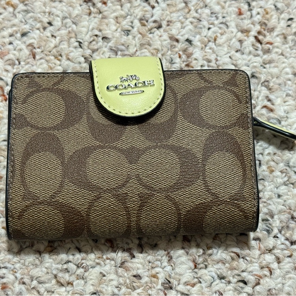 Coach Brown and Green Wallet